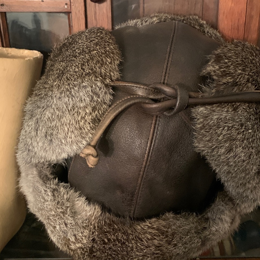 Leather and Rabbit HAT - Picture 2 of 10